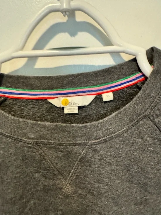 Boden Charcoal Crewneck Sweater with Toucans - XL - Picture 4 of 5